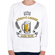 PRINTFASHION Sörivó leszek - Gyerek pulóver - Fehér gyerek pulóver, kardigán