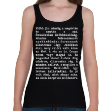 PRINTFASHION Sorok között - Női atléta - Fekete női trikó