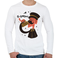 PRINTFASHION Söröm - S-öröm - Férfi hosszú ujjú póló - Fehér férfi póló