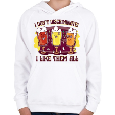 PRINTFASHION Sörözés - Gyerek kapucnis pulóver - Fehér gyerek pulóver, kardigán