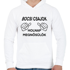 PRINTFASHION Sorry ladies - Férfi kapucnis pulóver - Fehér férfi pulóver, kardigán