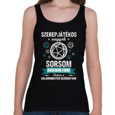 PRINTFASHION Sorsom kockákon forog - Női atléta - Fekete női trikó