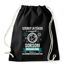 PRINTFASHION Sorsom kockákon forog - Sportzsák, Tornazsák - Fekete tornazsák