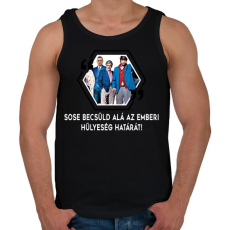 PRINTFASHION Sose becsüld alá! - Férfi atléta - Fekete