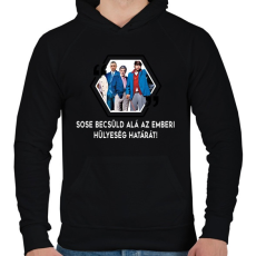 PRINTFASHION Sose becsüld alá! - Férfi kapucnis pulóver - Fekete