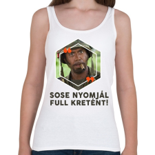 PRINTFASHION Sose nyomjál full Kretént! - Női atléta - Fehér női trikó
