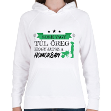 PRINTFASHION Sose vagy túl öreg - Kertész - Női kapucnis pulóver - Fehér női pulóver, kardigán