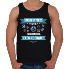 PRINTFASHION Sosem lehet elég kockám - Férfi atléta - Fekete atléta, trikó