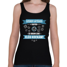 PRINTFASHION Sosem lehet elég kockám - Női atléta - Fekete