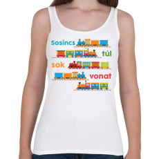 PRINTFASHION Sosincs túl sok vonat - Női atléta - Fehér