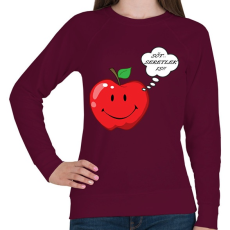 PRINTFASHION Sőt.. még seretlek is! - Női pulóver - Bordó