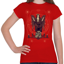 PRINTFASHION Sötét angyal - Női póló - Piros női póló