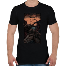 PRINTFASHION Sötét egyszarvú - Férfi póló - Fekete férfi póló