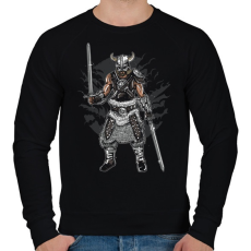 PRINTFASHION Sötét Viking - Férfi pulóver - Fekete