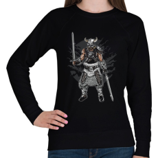 PRINTFASHION Sötét Viking - Női pulóver - Fekete