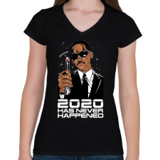 PRINTFASHION Sötét Zsaruk 2020 - Női V-nyakú póló - Fekete női póló