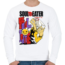 PRINTFASHION Soul eater - Férfi pulóver - Fehér férfi pulóver, kardigán
