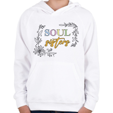 PRINTFASHION Soul sisters - Gyerek kapucnis pulóver - Fehér gyerek pulóver, kardigán
