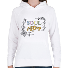 PRINTFASHION Soul sisters - Női kapucnis pulóver - Fehér női pulóver, kardigán