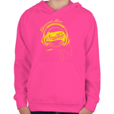 PRINTFASHION Sound Cola - Gyerek kapucnis pulóver - Fukszia