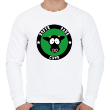 PRINTFASHION south park cows - Férfi pulóver - Fehér férfi pulóver, kardigán
