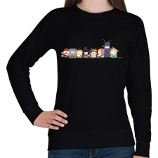 PRINTFASHION south park - mosómedve és barátai - Női pulóver - Fekete női pulóver, kardigán