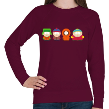 PRINTFASHION South Park - Női pulóver - Bordó női pulóver, kardigán
