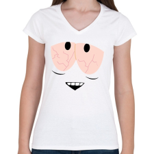 PRINTFASHION South Park  - Női V-nyakú póló - Fehér női póló