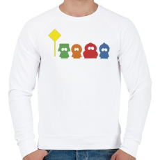 PRINTFASHION SP Characters - Férfi pulóver - Fehér