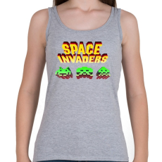 PRINTFASHION Space Invaders - Női atléta - Sport szürke