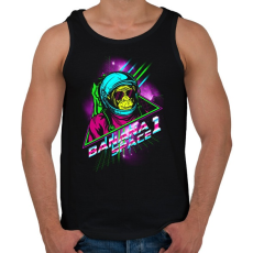 PRINTFASHION Space Monkey - Férfi atléta - Fekete