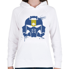PRINTFASHION Space Wolves helmet - Női kapucnis pulóver - Fehér