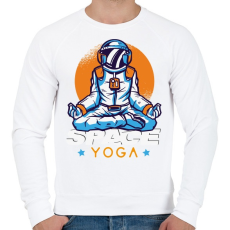 PRINTFASHION Space Yoga - Férfi pulóver - Fehér