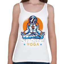 PRINTFASHION Space Yoga - Női atléta - Fehér női trikó