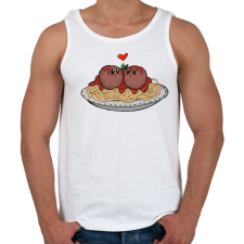 PRINTFASHION Spagetti szerelem - Férfi atléta - Fehér atléta, trikó