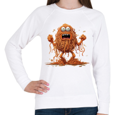 PRINTFASHION Spagetti szörny - Női pulóver - Fehér női pulóver, kardigán