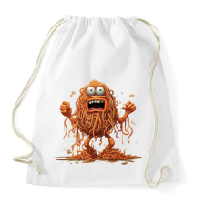 PRINTFASHION Spagetti szörny - Sportzsák, Tornazsák - Fehér tornazsák