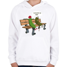 PRINTFASHION Spanok - Gyerek kapucnis pulóver - Fehér gyerek pulóver, kardigán