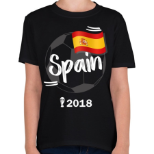 PRINTFASHION Spanyolország - Gyerek póló - Fekete gyerek póló