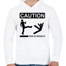 PRINTFASHION Spártai katolikus - Férfi kapucnis pulóver - Fehér