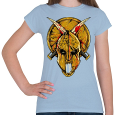 PRINTFASHION Spártai koponya - Női póló - Világoskék