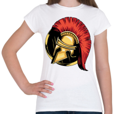 PRINTFASHION Spártai sisak - Női póló - Fehér