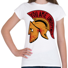 PRINTFASHION Spártai sisak - Női póló - Fehér női póló