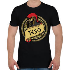PRINTFASHION Spártai tesó - Férfi póló - Fekete