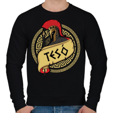 PRINTFASHION Spártai tesó - Férfi pulóver - Fekete férfi pulóver, kardigán