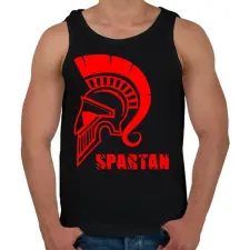 PRINTFASHION spartan - Férfi atléta - Fekete atléta, trikó