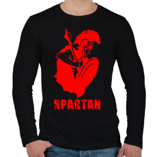 PRINTFASHION spartan - Férfi hosszú ujjú póló - Fekete