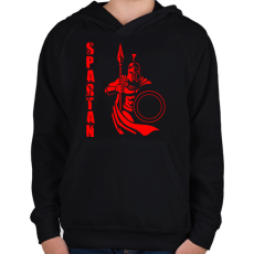 PRINTFASHION spartan - Gyerek kapucnis pulóver - Fekete