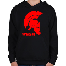 PRINTFASHION spartan - Gyerek kapucnis pulóver - Fekete