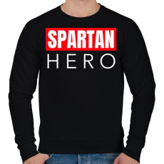PRINTFASHION SPARTAN HERO - Férfi pulóver - Fekete